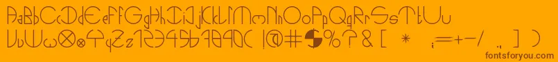 NightsOut Font – Brown Fonts on Orange Background