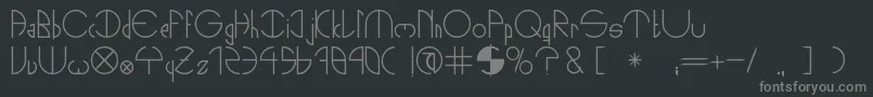 NightsOut Font – Gray Fonts on Black Background
