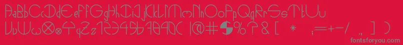 NightsOut Font – Gray Fonts on Red Background