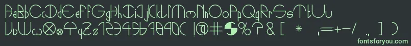 NightsOut Font – Green Fonts on Black Background