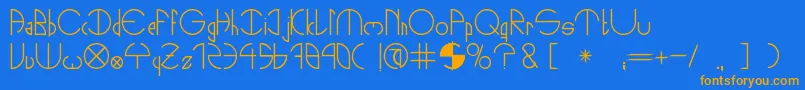 NightsOut Font – Orange Fonts on Blue Background