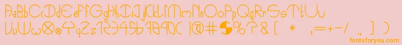 NightsOut Font – Orange Fonts on Pink Background