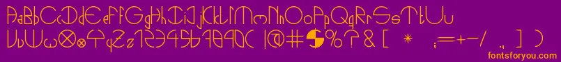 NightsOut Font – Orange Fonts on Purple Background