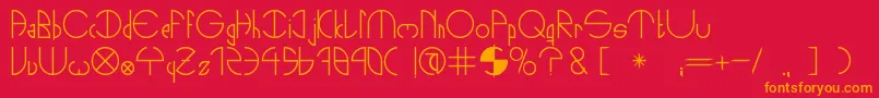 NightsOut Font – Orange Fonts on Red Background