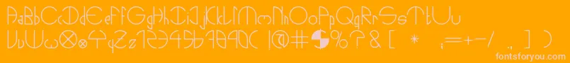 NightsOut Font – Pink Fonts on Orange Background