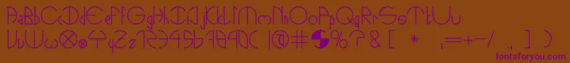 NightsOut-Schriftart – Violette Schriften auf braunem Hintergrund