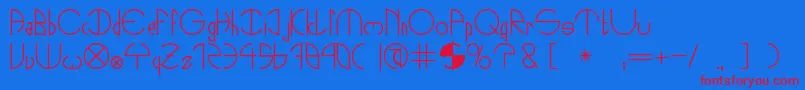 NightsOut Font – Red Fonts on Blue Background