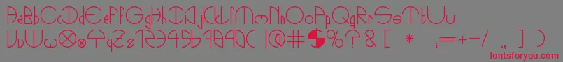 NightsOut Font – Red Fonts on Gray Background