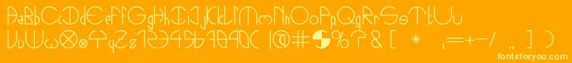 NightsOut Font – Yellow Fonts on Orange Background