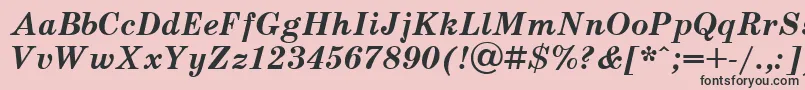 Schoolbook.KzBoldItalic Font – Black Fonts on Pink Background