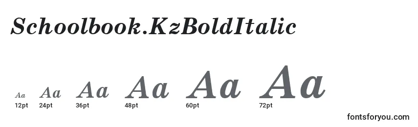 Schoolbook.KzBoldItalic Font Sizes