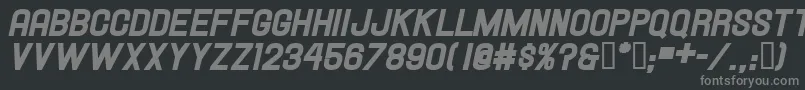 Шрифт Hallandaleheavyitalic – серые шрифты на чёрном фоне
