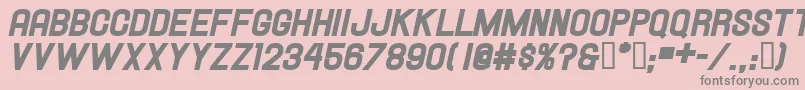 Hallandaleheavyitalic Font – Gray Fonts on Pink Background