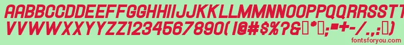 Hallandaleheavyitalic Font – Red Fonts on Green Background