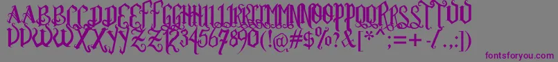 RomFtlGthVrsl Font – Purple Fonts on Gray Background