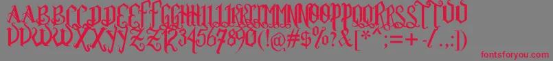 RomFtlGthVrsl Font – Red Fonts on Gray Background