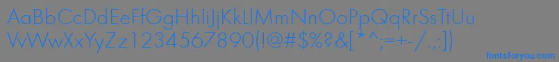 Шрифт FuturalightcttNormal – синие шрифты на сером фоне