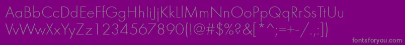 FuturalightcttNormal Font – Gray Fonts on Purple Background