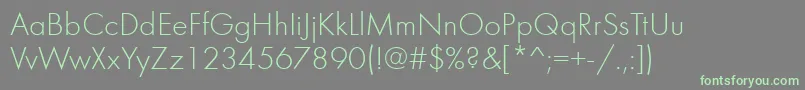 FuturalightcttNormal Font – Green Fonts on Gray Background