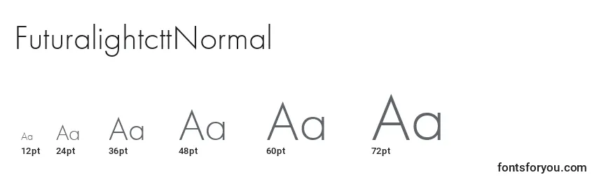 FuturalightcttNormal Font Sizes