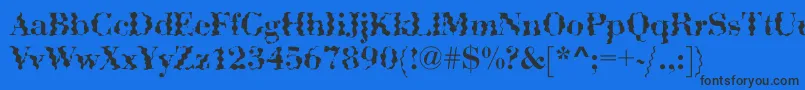 AbctechBodoniWave Font – Black Fonts on Blue Background