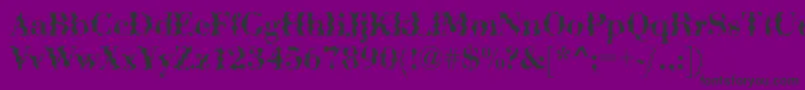 AbctechBodoniWave Font – Black Fonts on Purple Background