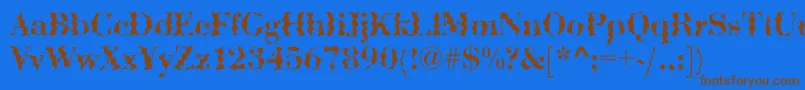 AbctechBodoniWave Font – Brown Fonts on Blue Background