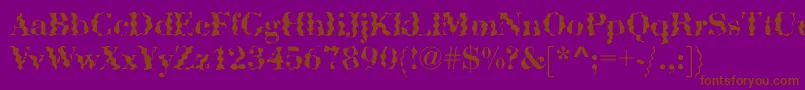 AbctechBodoniWave Font – Brown Fonts on Purple Background