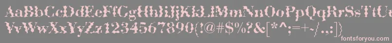AbctechBodoniWave Font – Pink Fonts on Gray Background