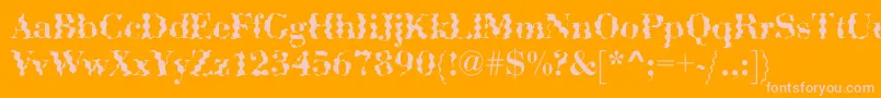 AbctechBodoniWave Font – Pink Fonts on Orange Background