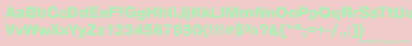 ArezzoRoundedBoldRegular Font – Green Fonts on Pink Background
