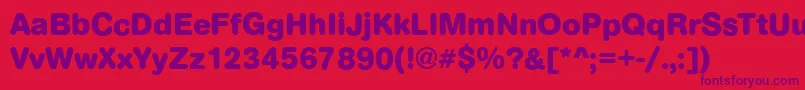 ArezzoRoundedBoldRegular Font – Purple Fonts on Red Background