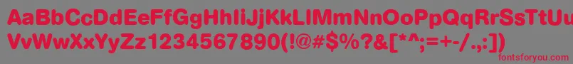 ArezzoRoundedBoldRegular Font – Red Fonts on Gray Background