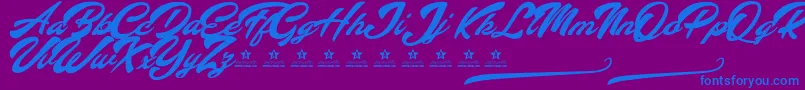 AltavistaPersonalUse Font – Blue Fonts on Purple Background