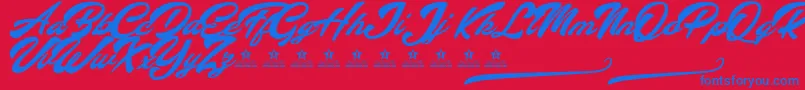 AltavistaPersonalUse Font – Blue Fonts on Red Background