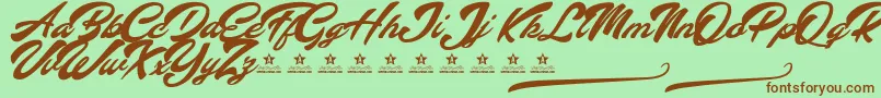 AltavistaPersonalUse Font – Brown Fonts on Green Background