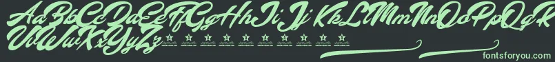 AltavistaPersonalUse Font – Green Fonts on Black Background