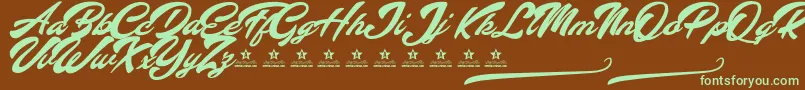 AltavistaPersonalUse Font – Green Fonts on Brown Background