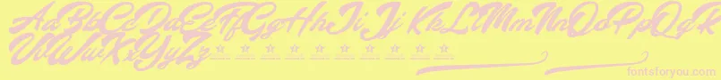 AltavistaPersonalUse Font – Pink Fonts on Yellow Background