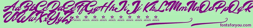 AltavistaPersonalUse Font – Purple Fonts on Green Background