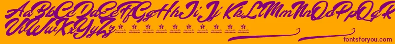 AltavistaPersonalUse Font – Purple Fonts on Orange Background