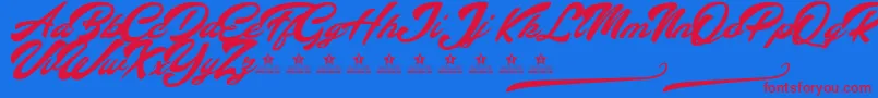 AltavistaPersonalUse Font – Red Fonts on Blue Background