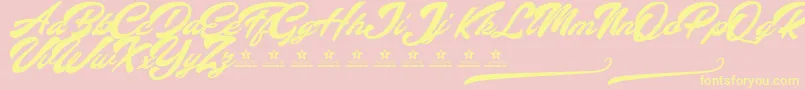 AltavistaPersonalUse Font – Yellow Fonts on Pink Background