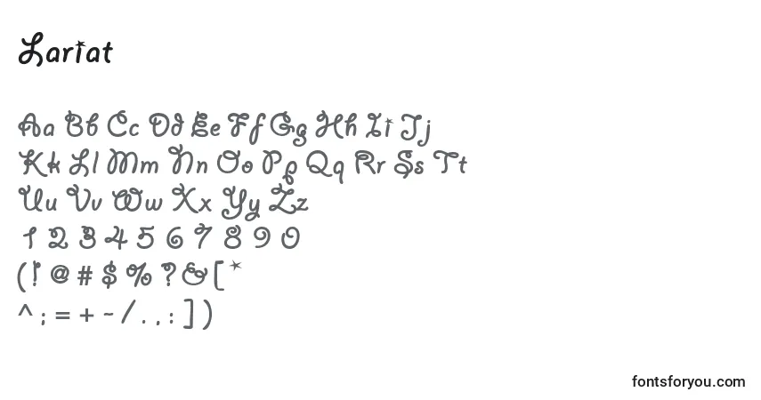 Fuente Lariat - alfabeto, números, caracteres especiales