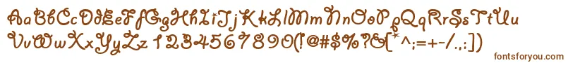 Шрифт Lariat – коричневые шрифты на белом фоне