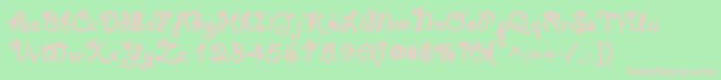 Lariat Font – Pink Fonts on Green Background