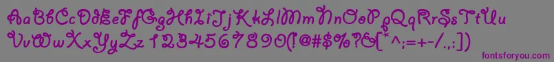 Шрифт Lariat – фиолетовые шрифты на сером фоне