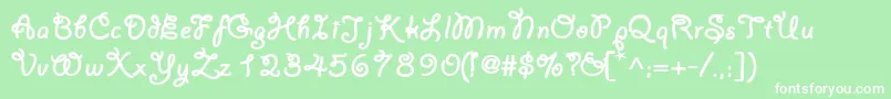 More about Lariat Font Lariat Font – White Fonts on Green Background