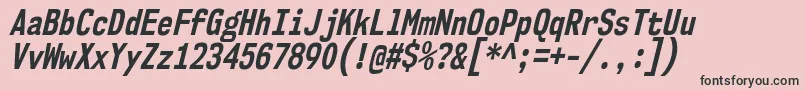 Nk57MonospaceCdBdIt-Schriftart – Schwarze Schriften auf rosa Hintergrund