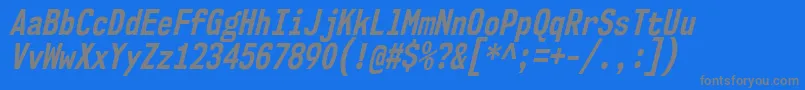 fuente Nk57MonospaceCdBdIt – Fuentes Grises Sobre Fondo Azul